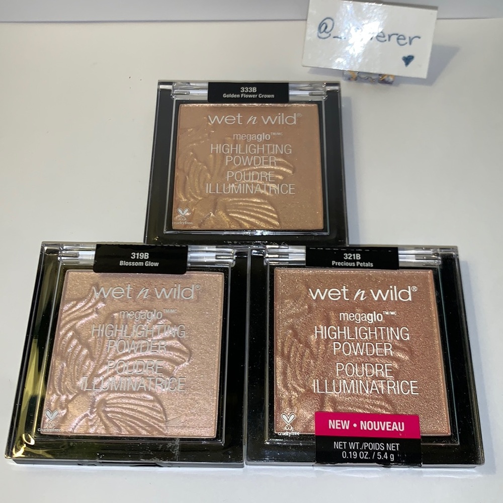 3x MegaGlo Highlighters Wet N Wild